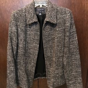 Grey white speckled blazer/jacket